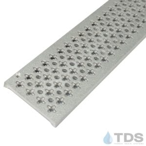 Trench Drain Systems natural aluminum cathedral grates for NDS mini channel