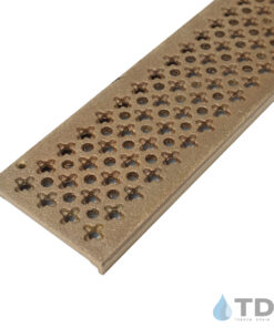 Trench Drain Systems natural bronze cathedral grates for NDS mini channel